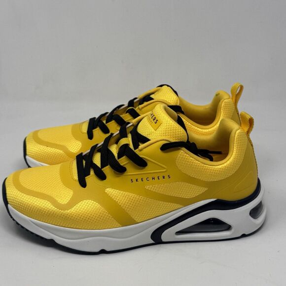 Skechers Tres Air Uno Revolution-Airy Sneakers Mens 8 Yellow Running Shoes - Picture 2 of 15